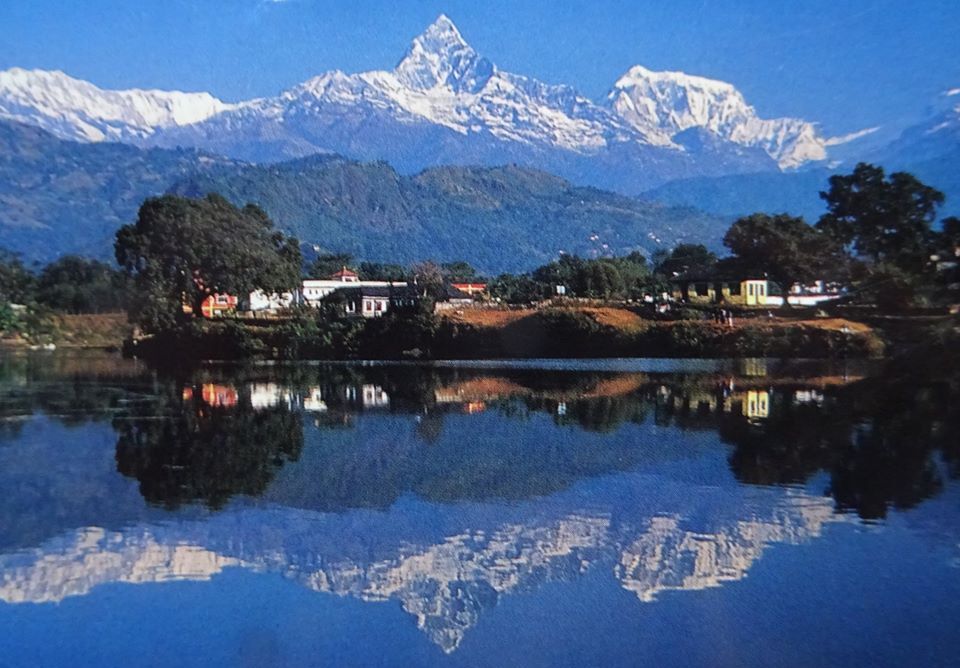 Macchapucchre and Annapurna Himal from Phewa Tal in Pokhara