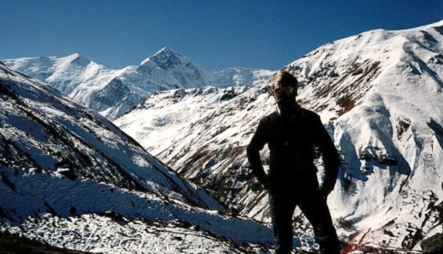 Annapurna Himal on ascent from Manang to Tharong La