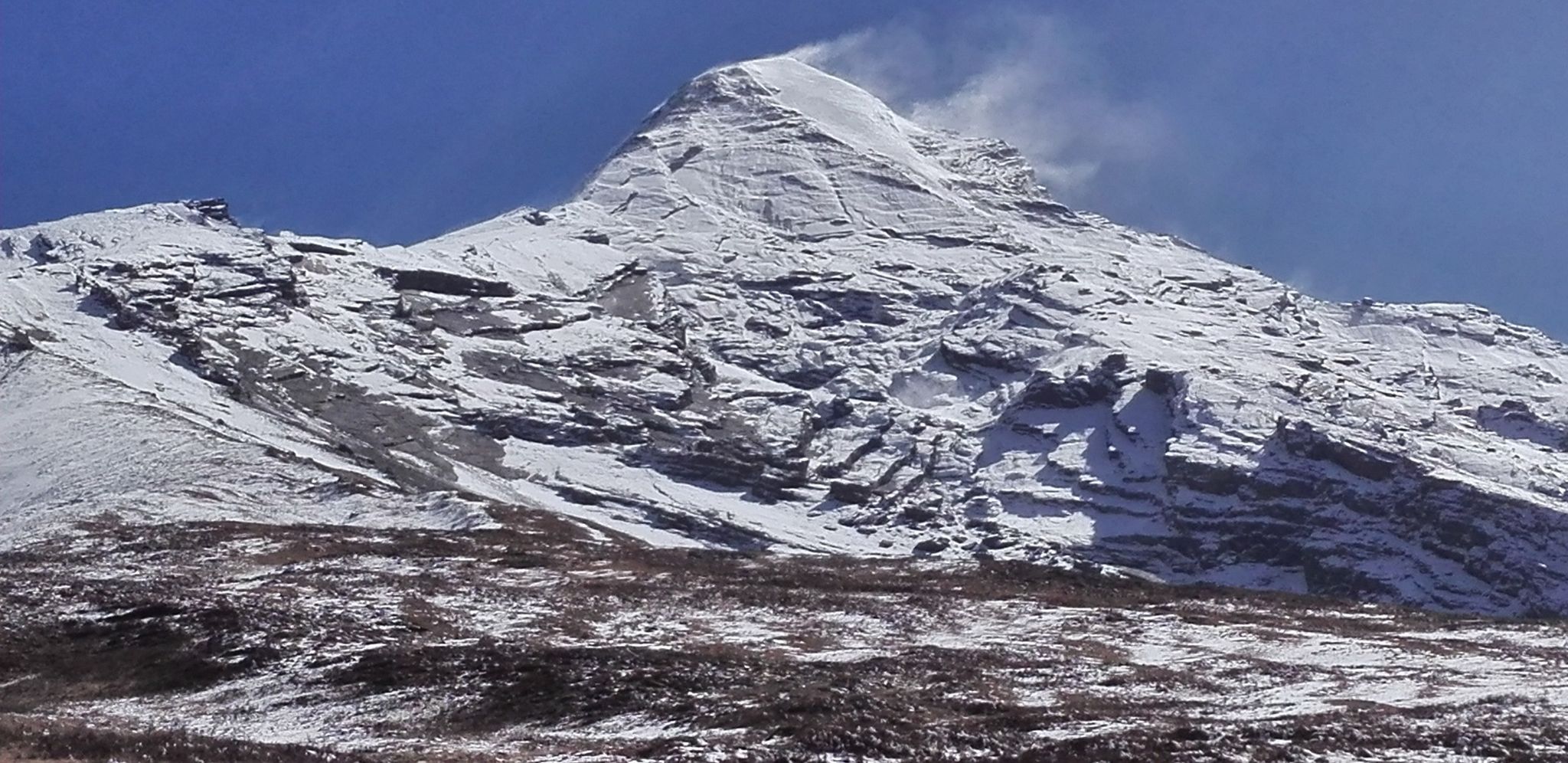 Pisang Peak from Manang Valley in the Annapurna Region of the Nepal Himalaya