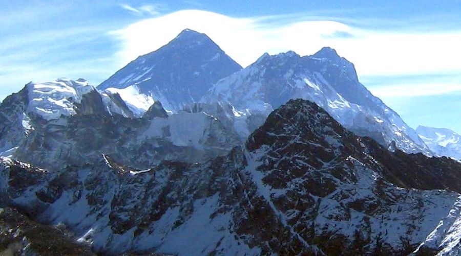 Everest, Nuptse and Lhotse from Gokyo Ri