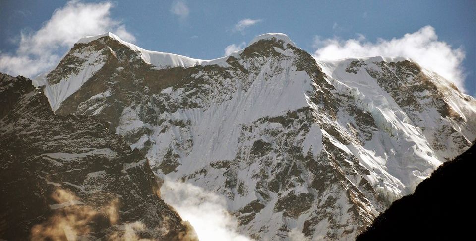 Mera Peak on ascent to Mera La