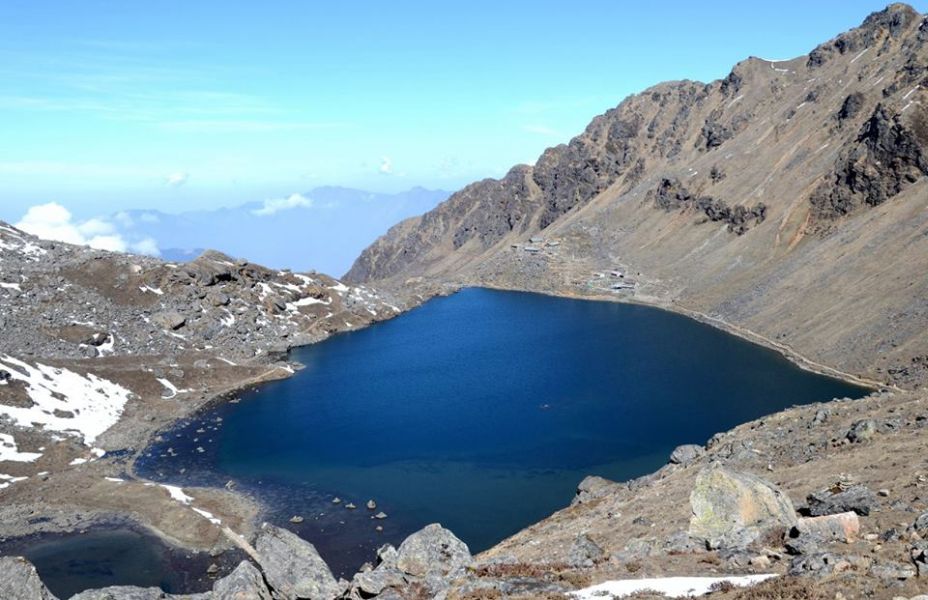 Gosaikund Lake from Laurebina Pass