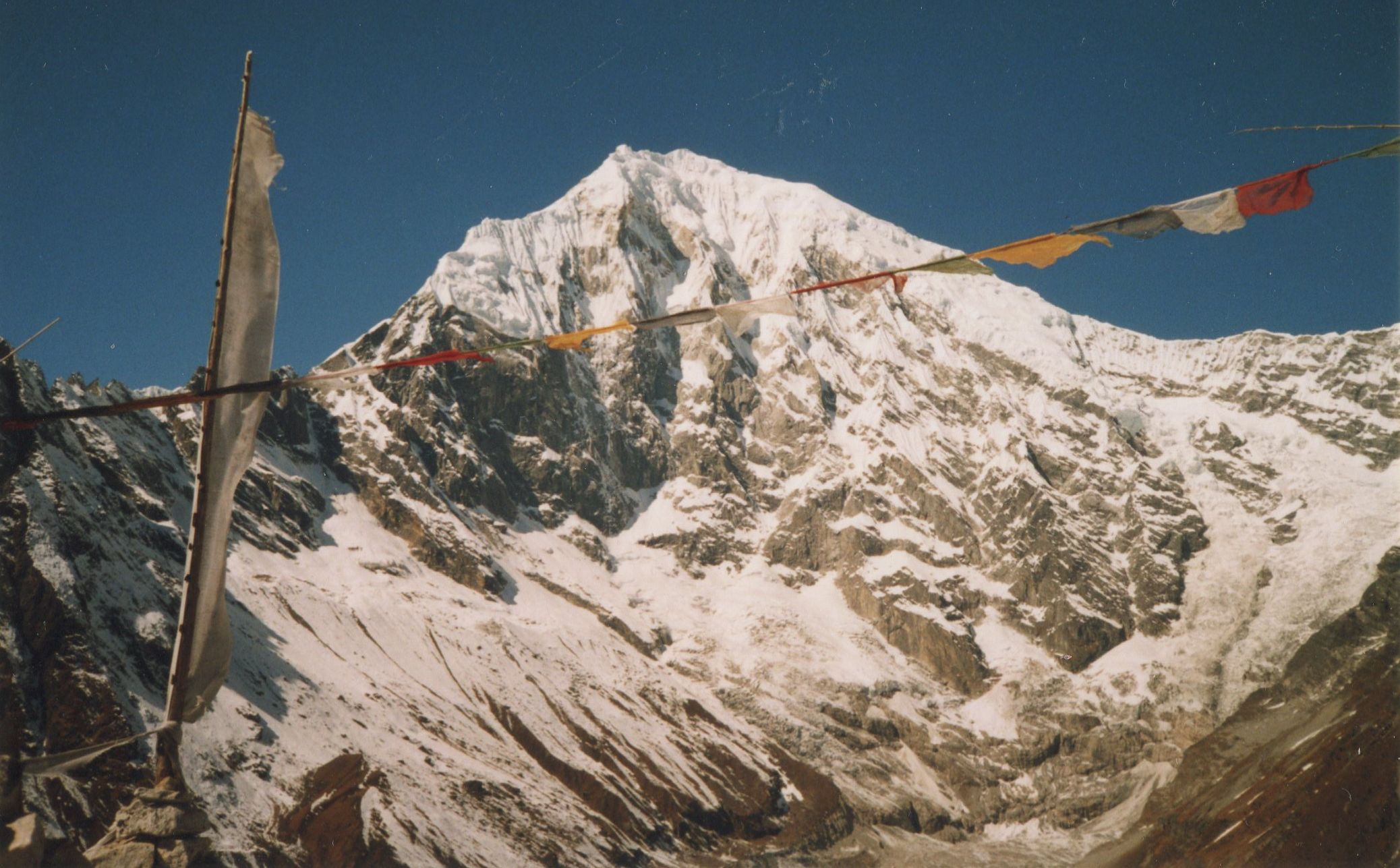 Mount Langtang Lirung ( 7227m ) from above Kyanjin Gompa in the Langtang Valley