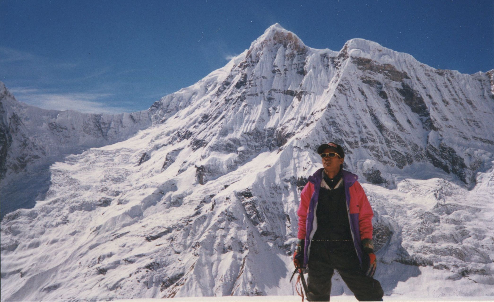 Annapurna South Peak from Rakshi Peak