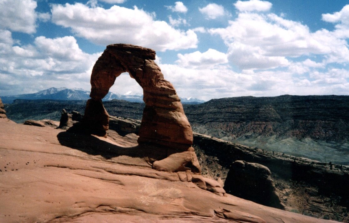 Delicate Arch and La Sal Mountains