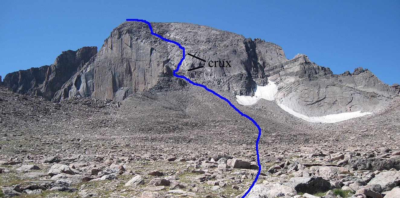 Cable route on Longs Peak