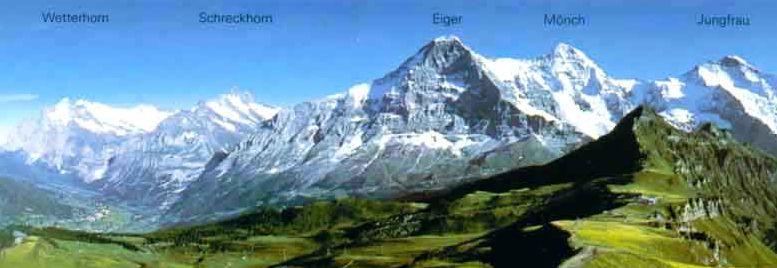 The Lauterbrunnen Wall of the Bernese Oberlands