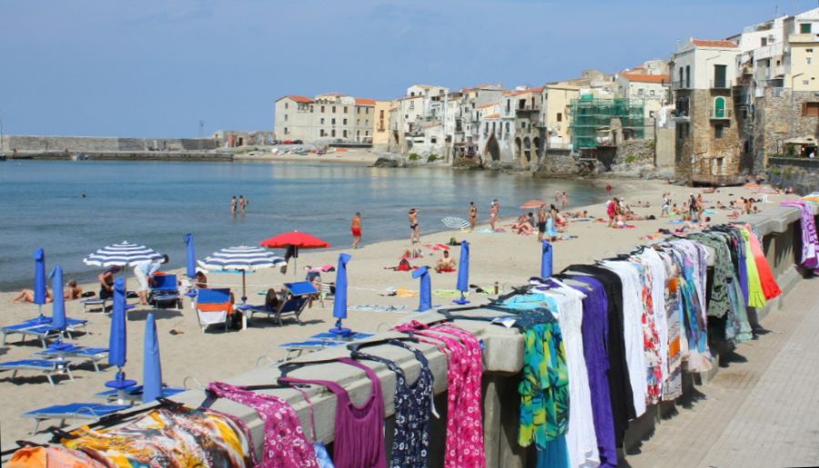 Beach at Cefalu on Sicily