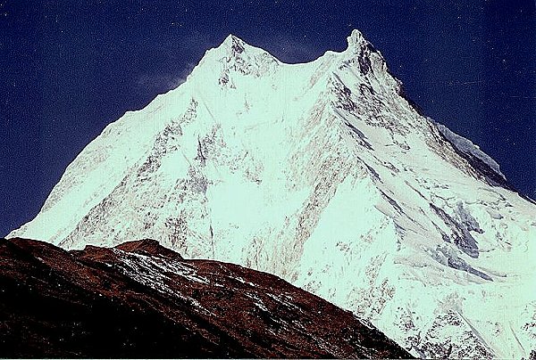 Manaslu on approach to Samagaon in the Buri Gandaki River Valley