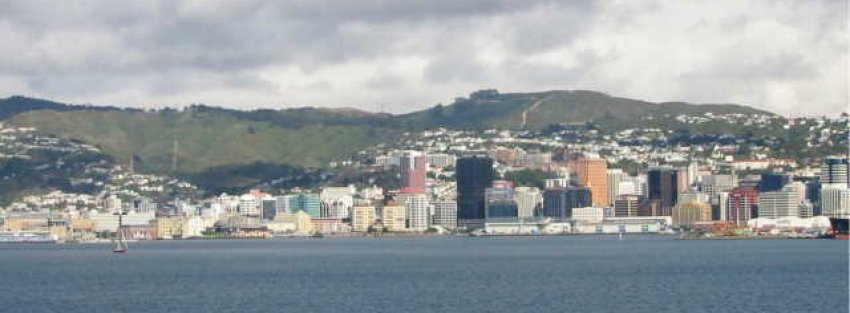 Seafront at Wellington on North Island of New Zealand