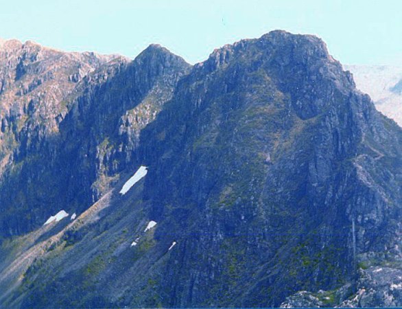 Aonach Eagach Ridge in Glencoe in the Highlands of Scotland