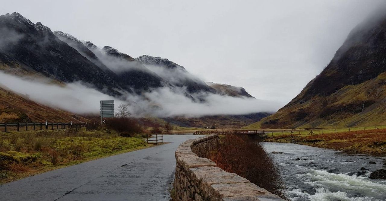 Aonach Eagach Ridge above Glen Coe