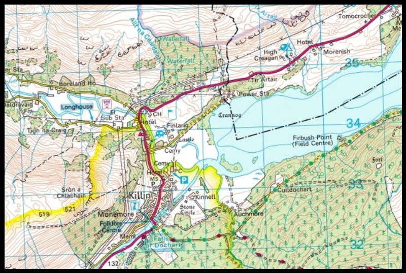 Map of Killin