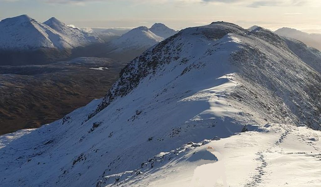 Ridge to summit of Ben Challum