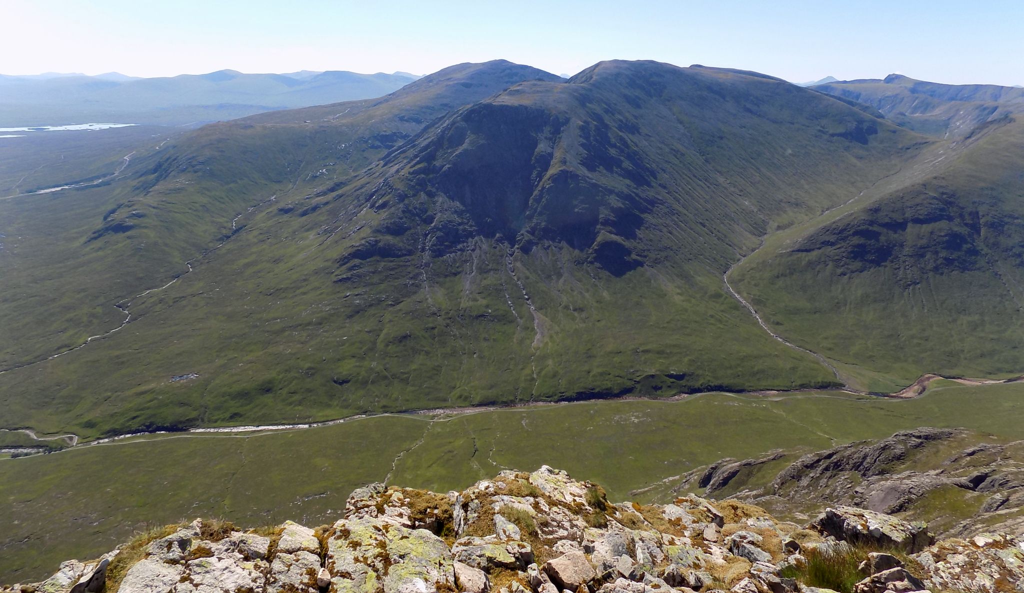 Meall a Bhuiridh and Creise from Stob Dearg summit of Buachaille Etive Mor