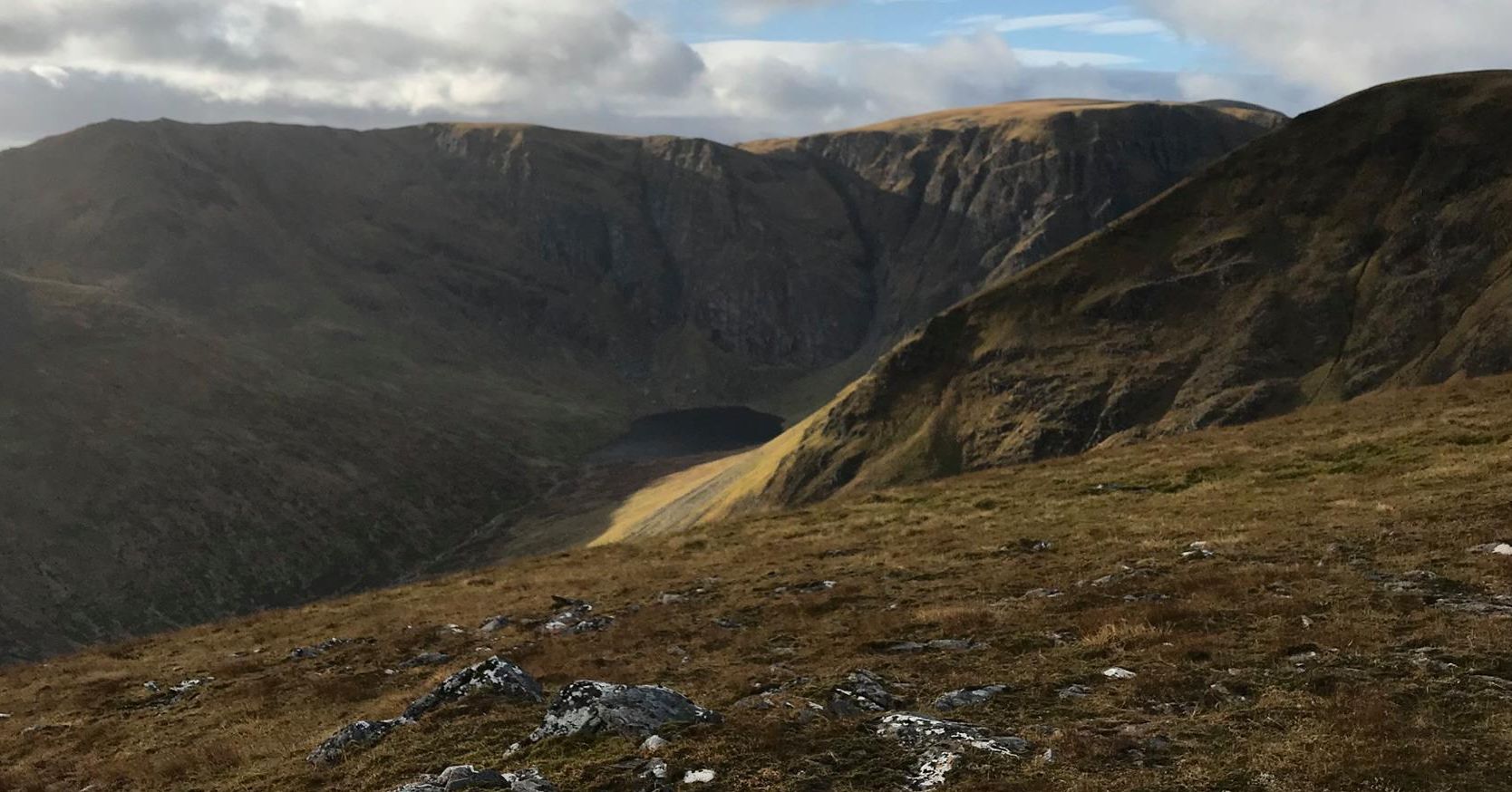 Coire Ardair on Creag Meagaidh above Lochan a Choire