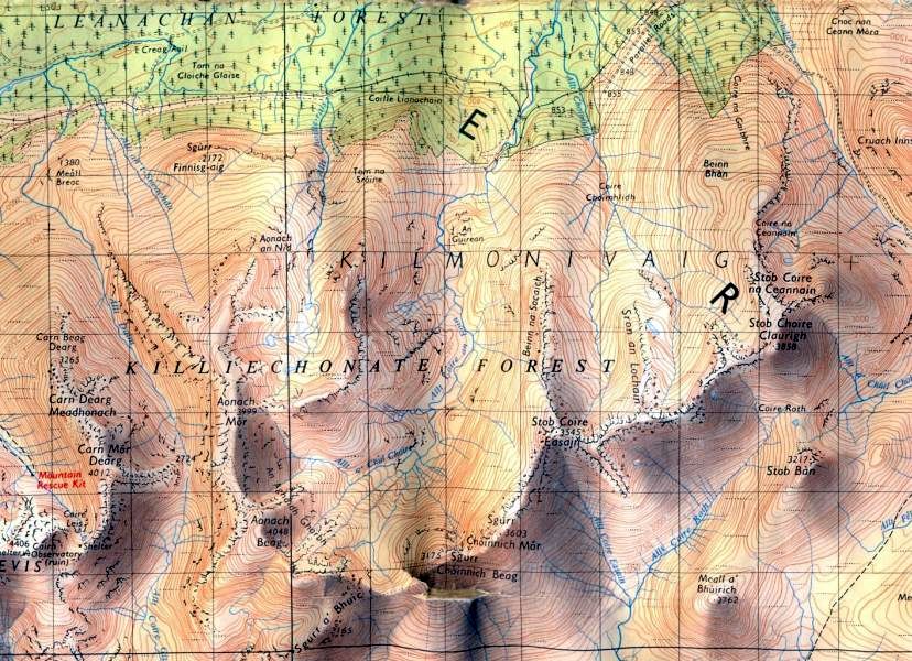 Map of The Grey Corries