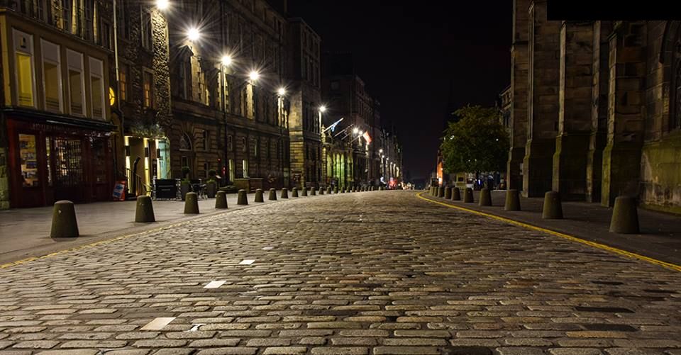 Bank Street in the City Centre of Edinburgh City Centre