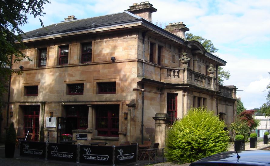 Former Kelvinside Train Station ( now The Partners Italian Bistro ) in Great Western Road in Glasgow