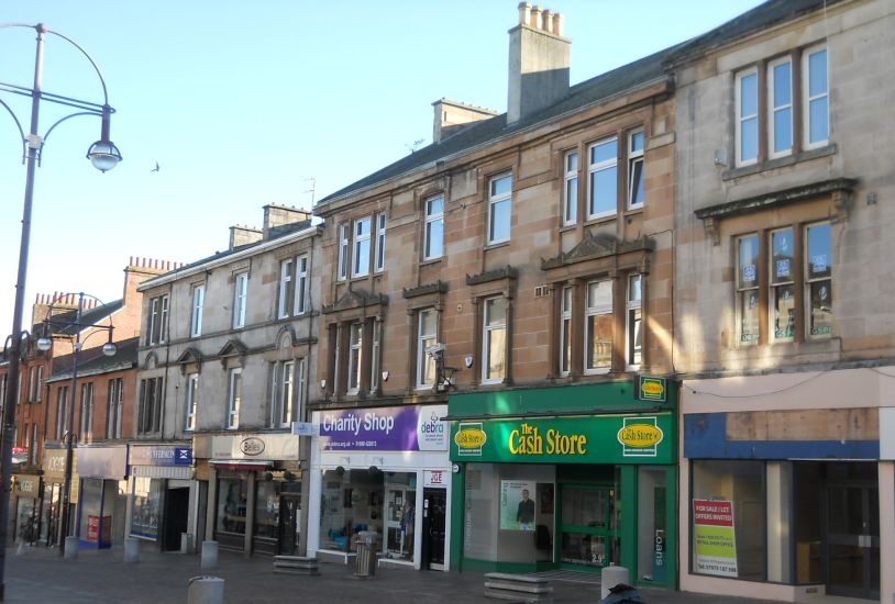 Shops in town centre of Hamilton