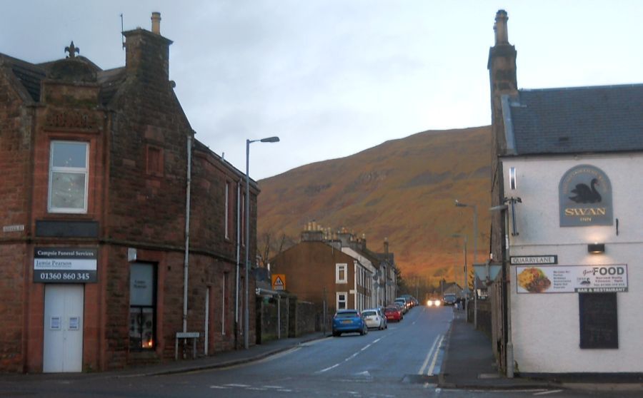 Lennoxtown beneath the Campsie Fells