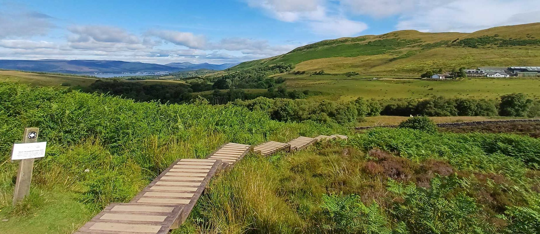 Board Walks on the Nature Trail at Greenock Cut Centre in the Clyde Muirshiel Regional Park