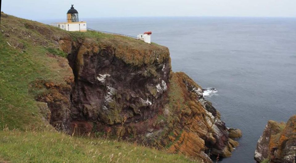 Lighthouse at St. Abbs Head on the coast of Berwickshire