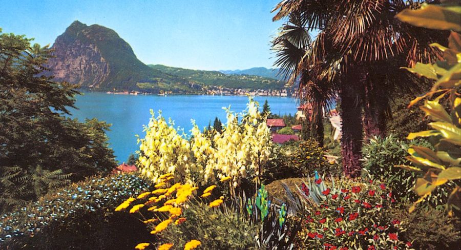 Lugano and Monte San Salvatore in SE Switzerland