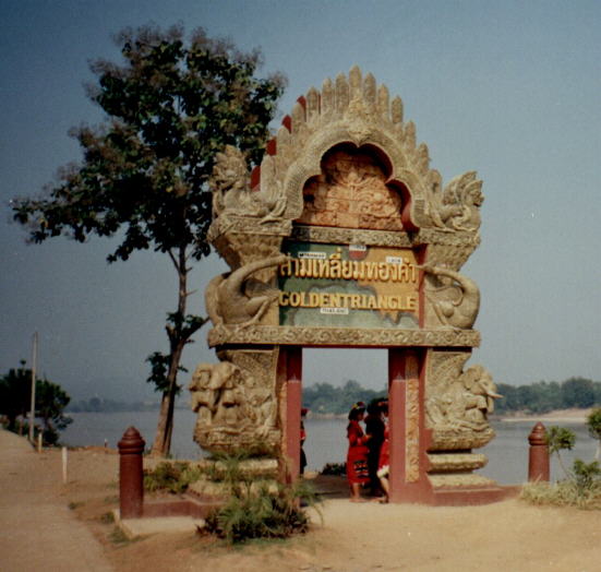 Golden Triangle at junction of Thailand, Laos and Burma ( Myanmar )