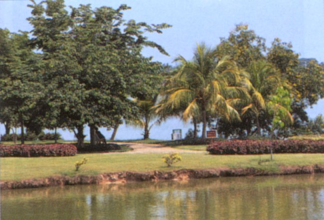 Park in city of Udon Thani in Northern Thailand